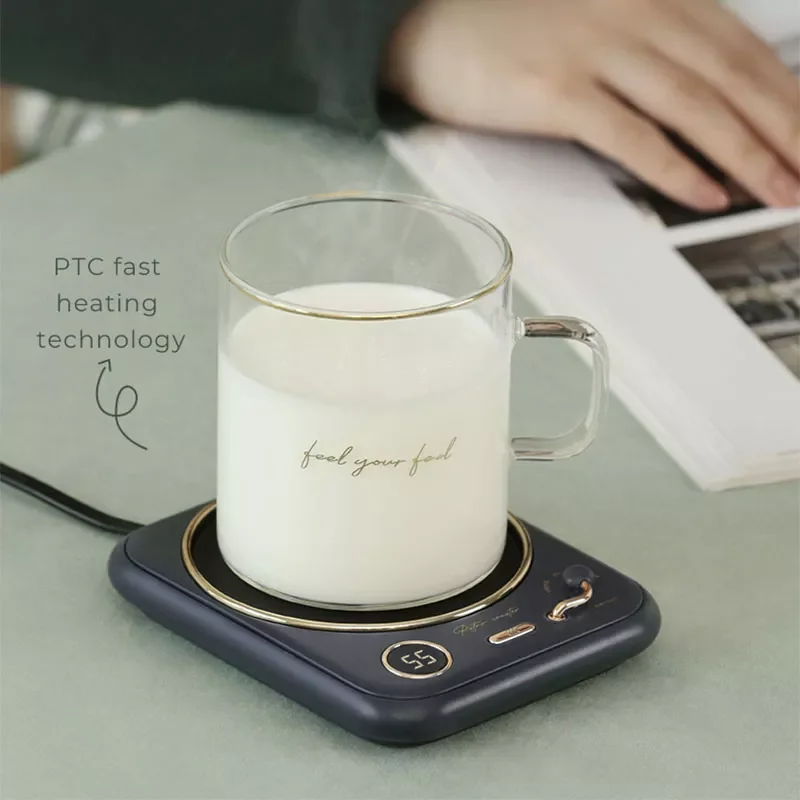 

Retro Coffee Cup Warmer with Timer Hiqh Quality Coffee Mug Warmer Plate for Cocoa Tea Water Milk Birthday Christmas Gift
