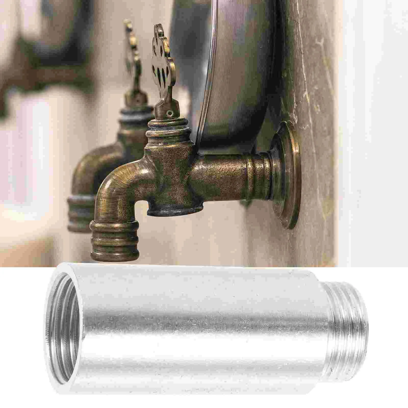 

Stainless Steel Shower Heads Extender Bathroom Home Metal Extenders Pipe Extension