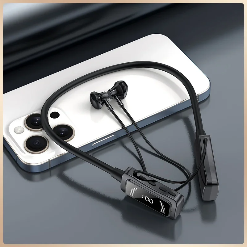 Bluetooth 5 3 наушники со светодиодным цифровым дисплеем