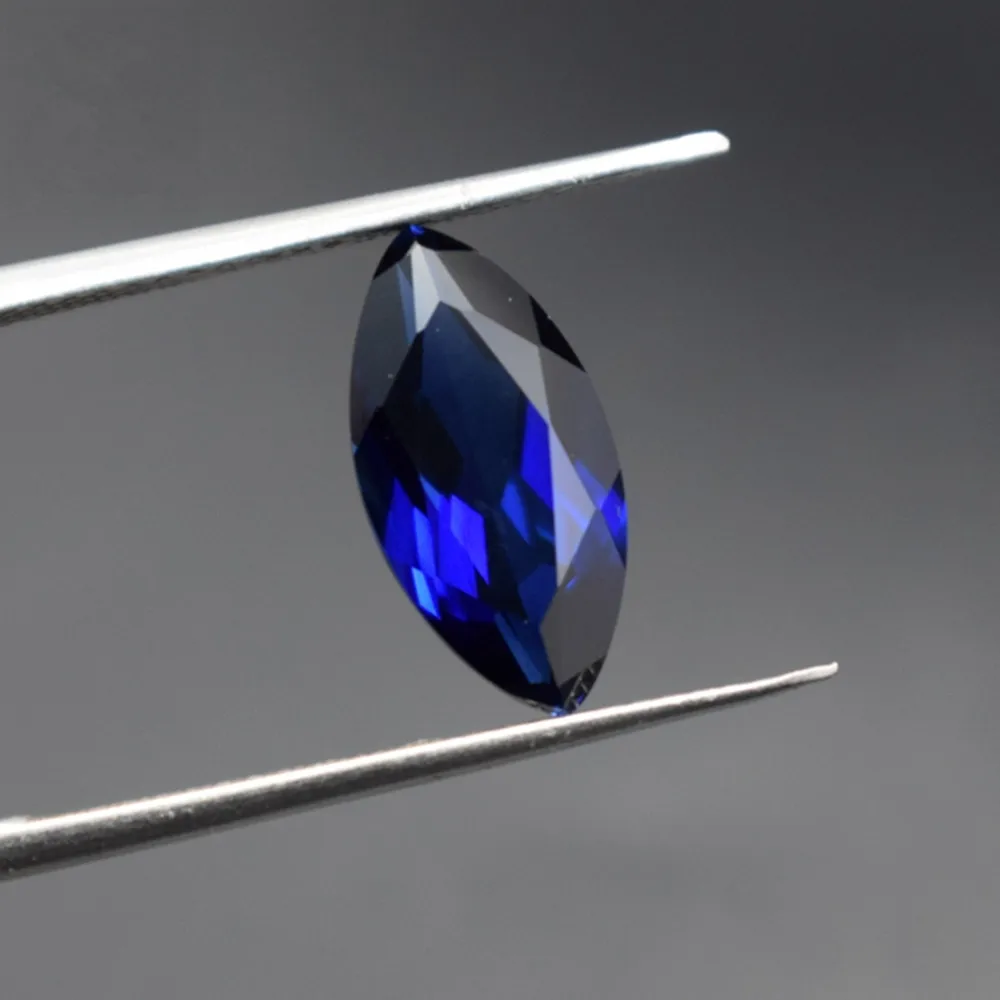 

High Quality Sapphire Marquise Cut Gemstone Faceted Sapphire Gem Mohs Hardness 9 Royal Blue Sapphire SP076