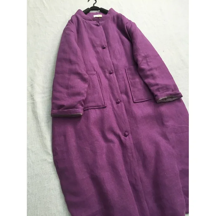 Этнический хлопковый ватный халат в стиле ретро утолщенное пальто на хлопковой