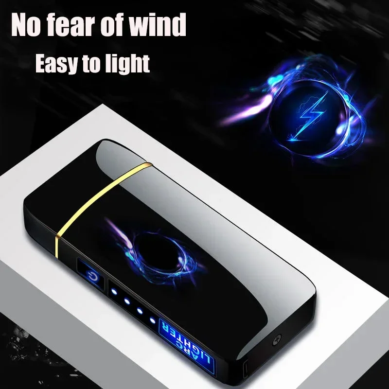 Электрическая ветрозащитная металлическая зажигалка с двойной дугой плазменная
