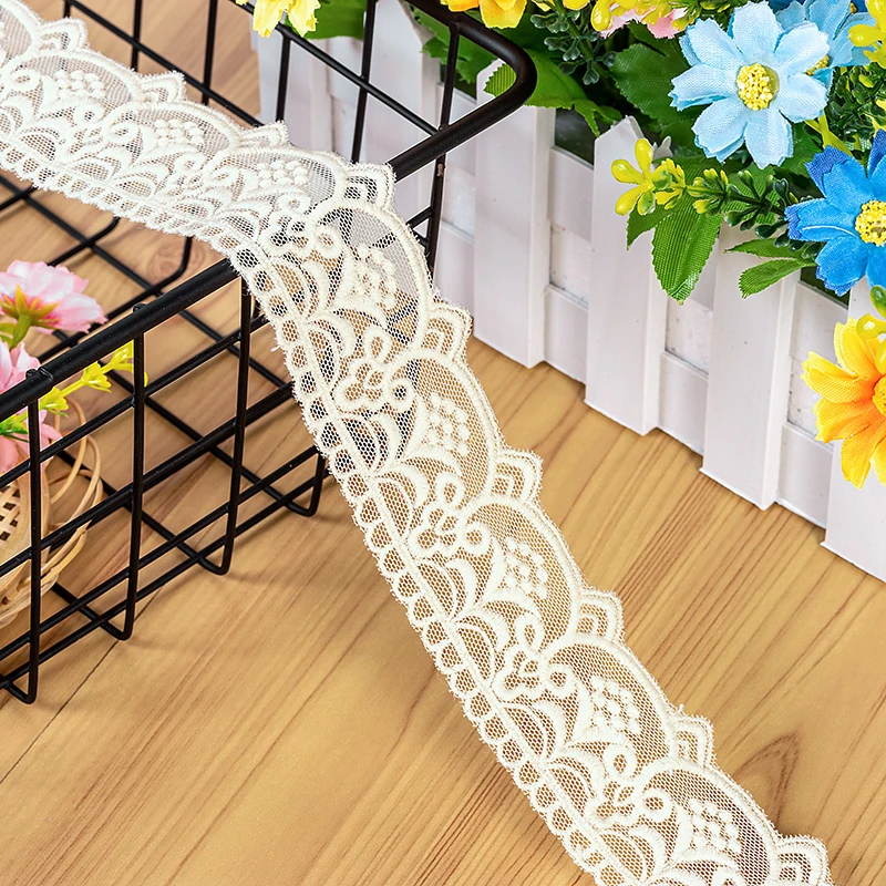 Отделка из кружевной ткани для DIY декоративная вышивка лента шитья свадебного