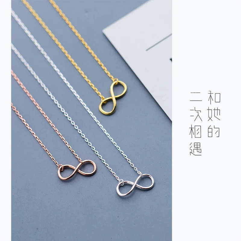 

Серебряная подвеска s925Silver, женская подвеска в японском и корейском стиле, бесконечная маленькая символьная подвеска, характерная индивиду...