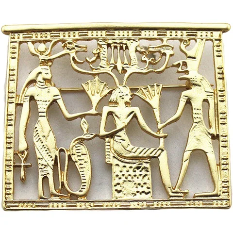Кубинский рок, египетский фараон, матовая золотая брошь, женский дворец, винтажная матовая золотая серия, булавка с цветком на груди