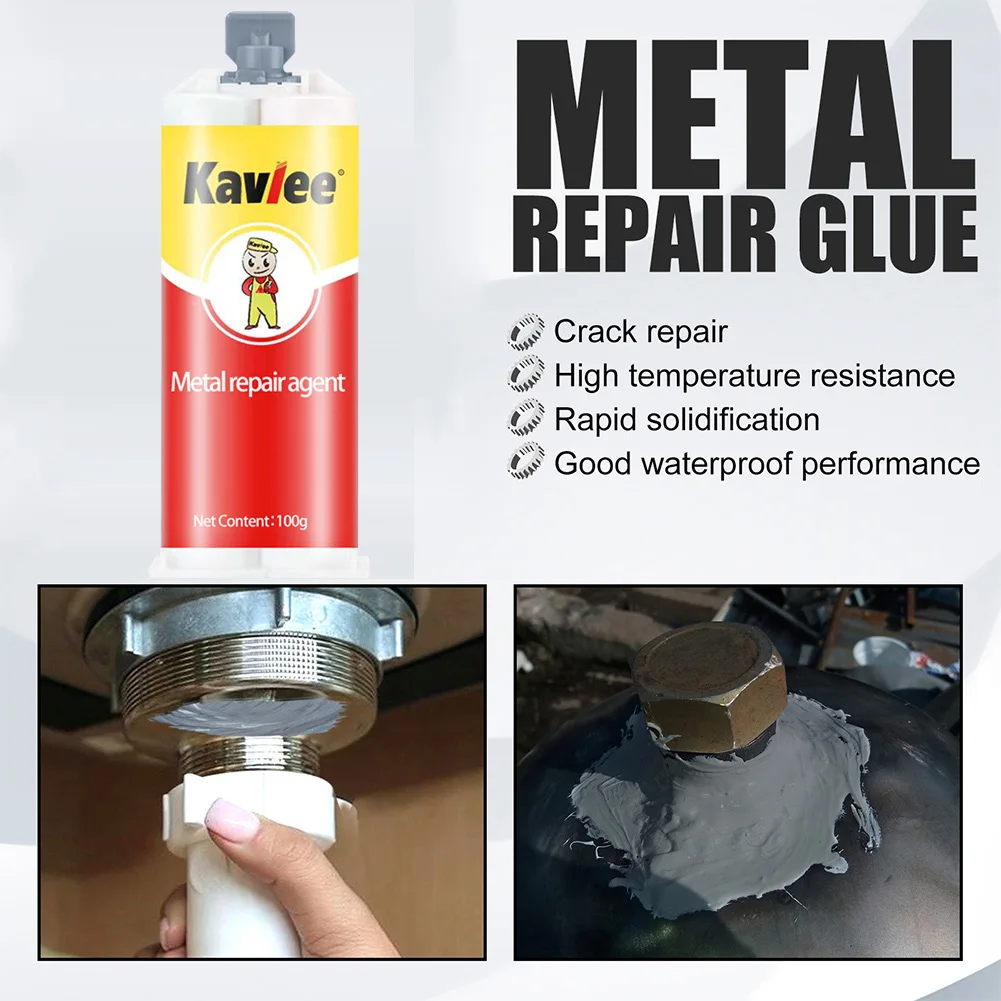 

Bonding Sealant Corrosion Preventive Iron Crackle Welding Glue Heat Resistance Quick Drying Waterproof for Steel Iron Aluminum