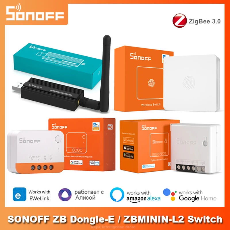 

SONOFF ZB Dongle-E / ZBMINI-L2 / ZBMINI / SNZB-02 Zigbee Sensor Smart Home Via eWeLink Alexa Google Home Work with ZB Bridge- P