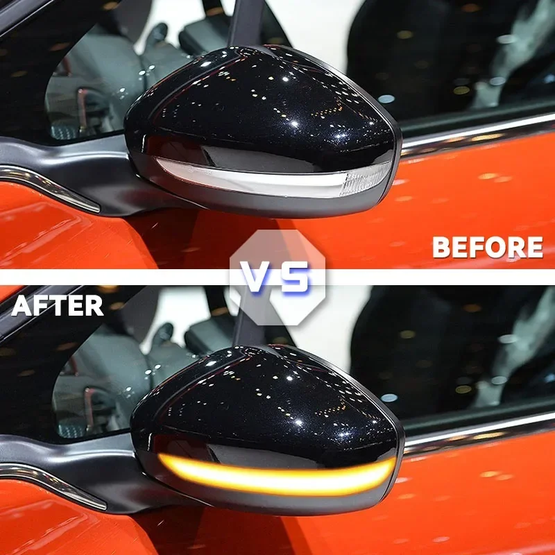 Динамические светодиодные указатели поворота бокового зеркала 2 шт. для Peugeot 2008 208