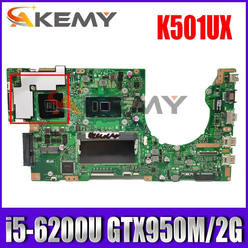 

K501UX 4 Гб ОЗУ i5-6200U ЦП GTX950M/2G V ОЗУ материнская плата REV 2,0 для ASUS K501UX K501UW K501U K501UB материнская плата для ноутбука 100% протестирована