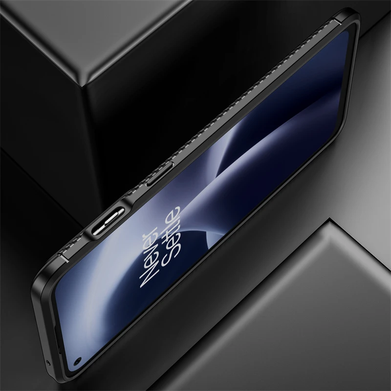 For OnePlus Nord 2T Case Bumper Silicone Carbon Fiber Cover For OnePlus Nord 2T Case For OnePlus Nord 2T Nord2 N100 N20 CE 2 5G