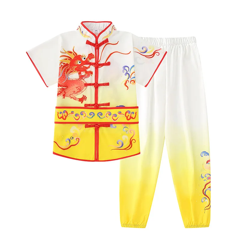 Комплект детской одежды в традиционном китайском стиле с вышивкой дракона