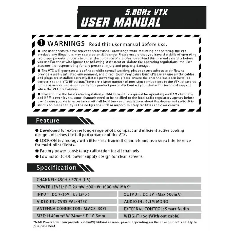 Для 5 8 ГГц 2 Вт 48 каналов видеопередатчик охлаждающий вентилятор корпус для FPV