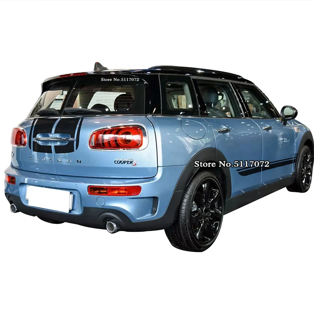 2 шт. наклейки на дверь и боковые полосы графика тела Виниловая наклейка для MINI