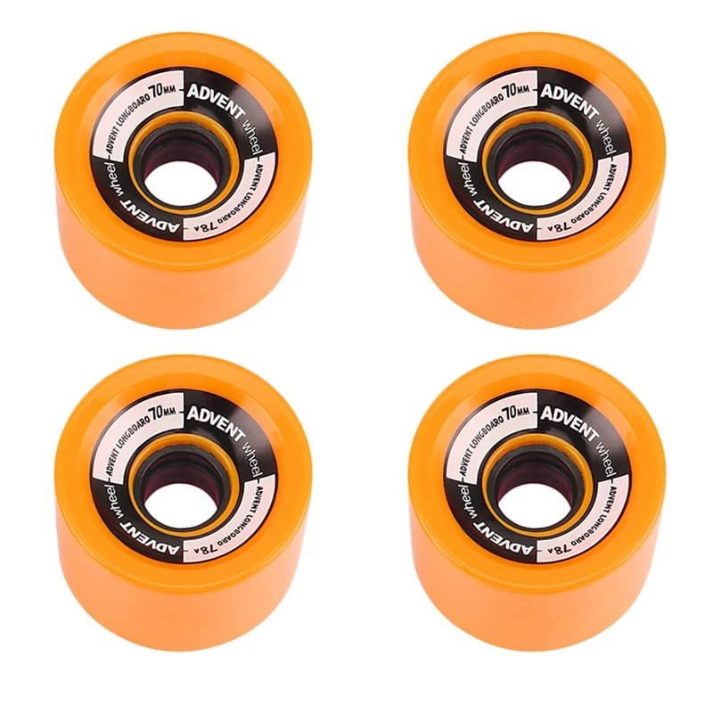 

4Pcs Skateboard Wheels 70X51mm 78A Solid Roller Skating Wheels Longboard Wheels Riding Longboarding Wheels