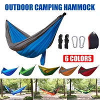 270140cm nylon camping hammock portable double hammock sleep swing tree hanging bed for indoor backyard outdoor hiking travel