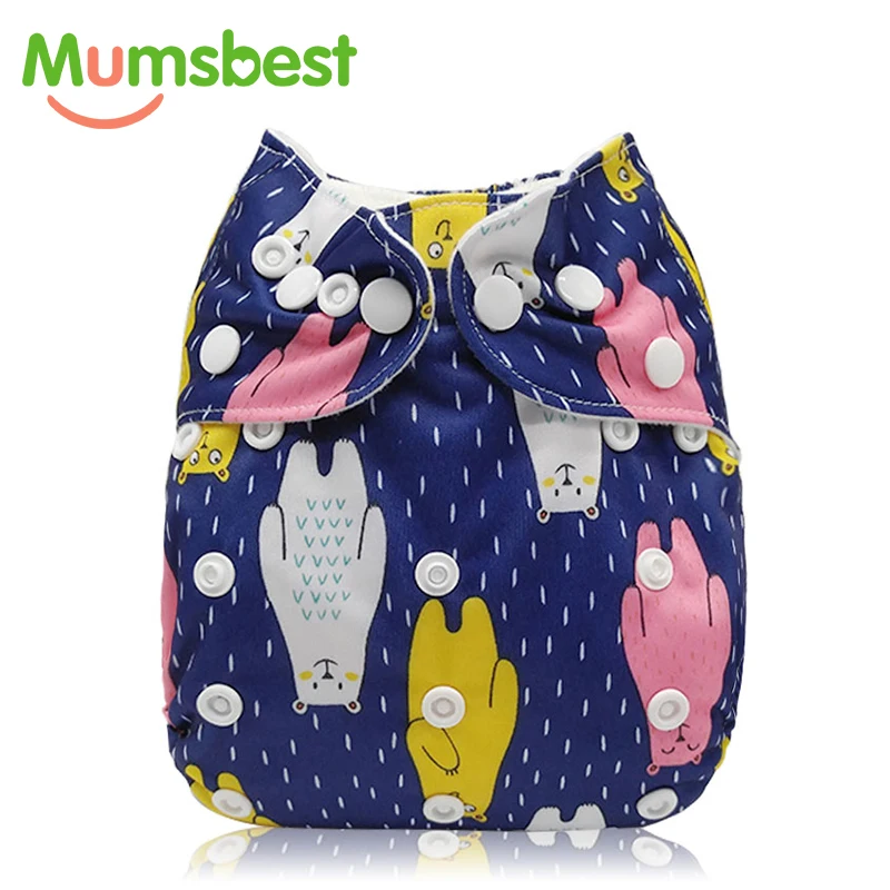 [Mumsbest] Washable Eco-Friendly Cloth Diapers Ecological Adjustable Nappy Reusable Diaper Fit 0-2year 3-15kg Baby Pocket Nappyy