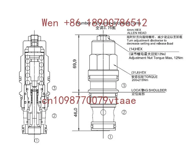 Фото Картриджный клапан с резьбовым соединением LCBGA LCBGG LCBGH LKN Ningbo Keta, противовесовой клапан, балансировочный клапан Keta №3