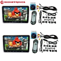 headrest 10 1inch car monitor dvd video player usbsdhdmiirfm tft lcd screen touch button game remote control mp4 stereo