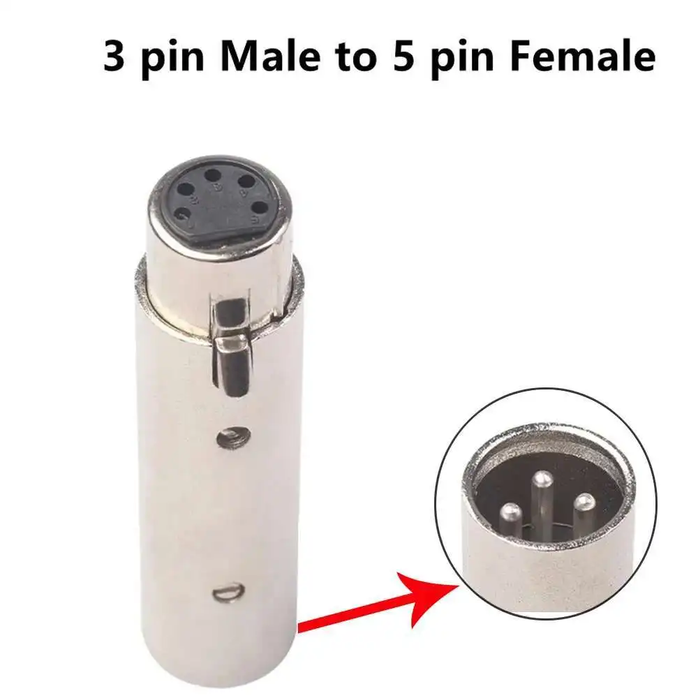 

Этап XLR 3-контактный 5-контактный преобразователь Dmx «папа-мама» адаптер-разъем динамик аудио освещение комбинированный кабель-конвертер 3-5-контактный