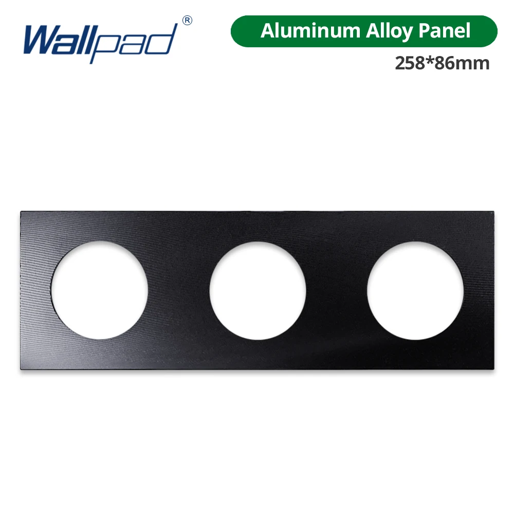 

Wallpad DIY, черная алюминиевая настенная панель, 1, 2, 3, 4 клавиши