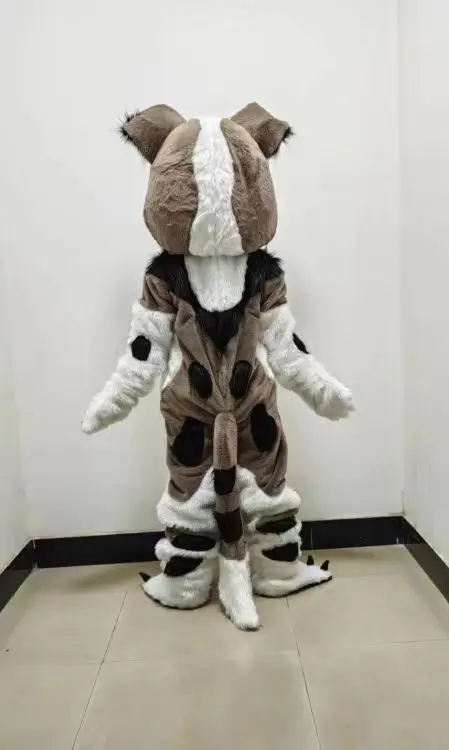 2023 длинный меховой флуоресцентный костюм для косплея флуоресцентная собака