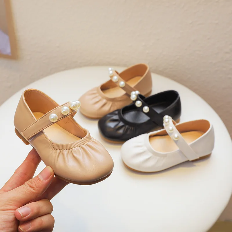 JY  Children Girls Princess Shoes Flat Casual party shoe Pu pear 3Colors 21-30 z-813