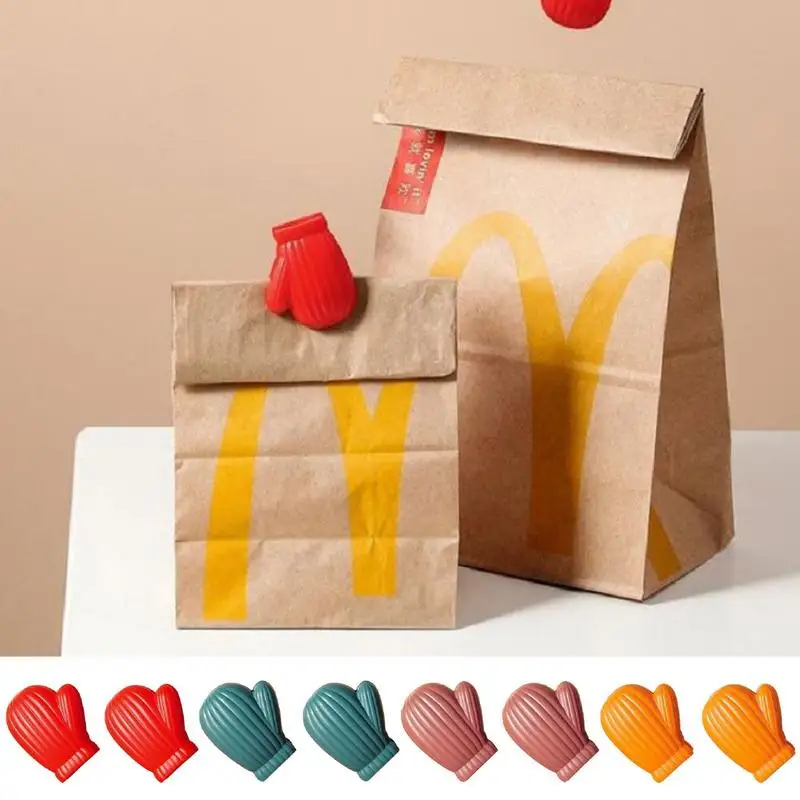 

Food Preservation Bag Sealing Clip 2pcs Glove Shape Small Bags Food Clips Food Storage Seal Bag Clips Sealer Clamp Clothes Pin