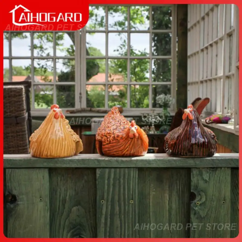 

Resin Chicken Fence Housewarming Gift Funny Rooster Figurines Plug In Resin Rooster Statues Courtyard Art Crafts Chicken Figure