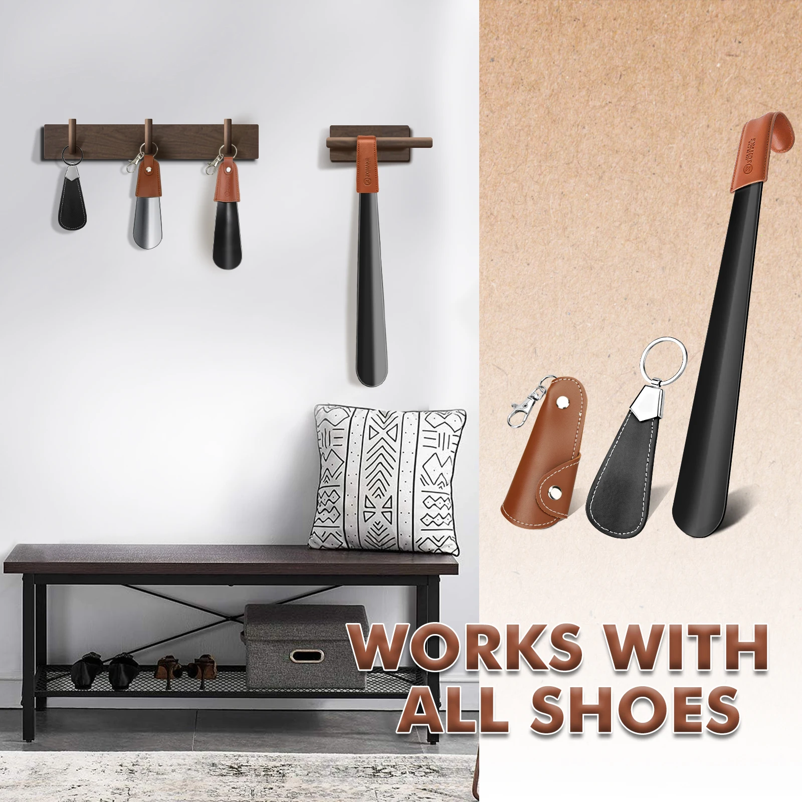 Мини-портативный рожок для обуви ZOMAKE модный аксессуар из твердой нержавеющей