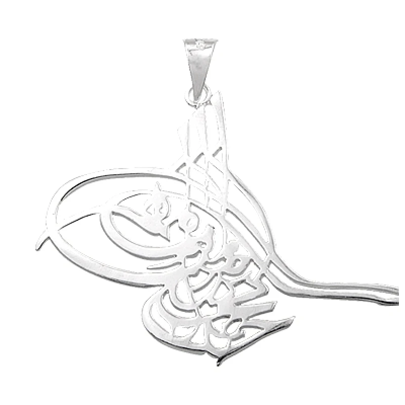 

Silver 925 Sterling Ottoman Monogram Big size Pendant