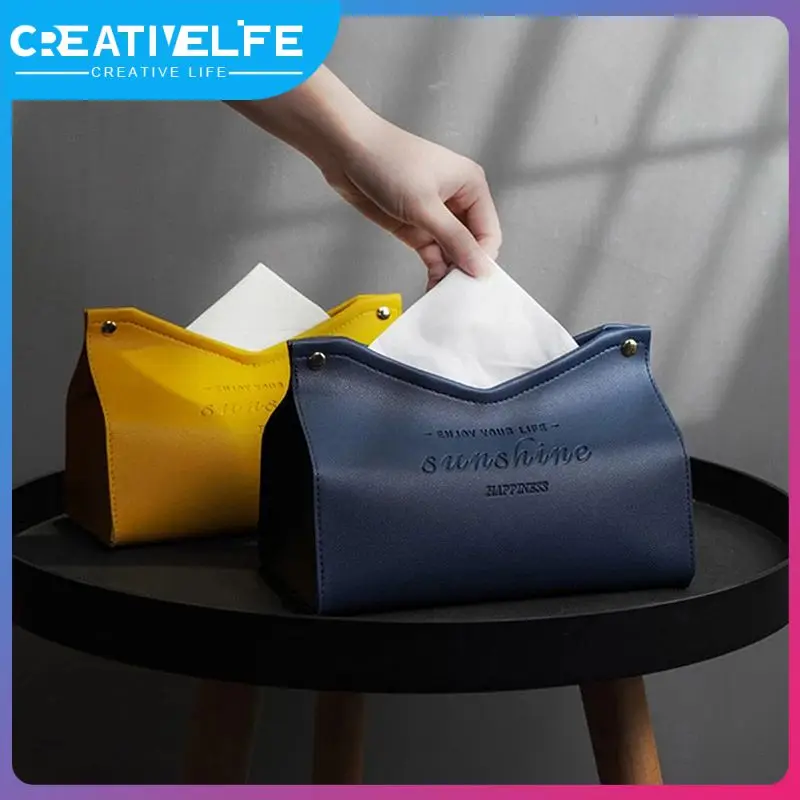 

Easy To Care Tissue Box Holder High Quality Wear-resistant And Dirt-resistant Tissue Box Household Living Room Decoration