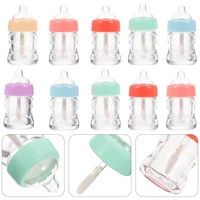 10pcs plastic lip tube clear lip gloss tube plastic lip balm tubes clear sample tubes bottle shaped lip balm tube