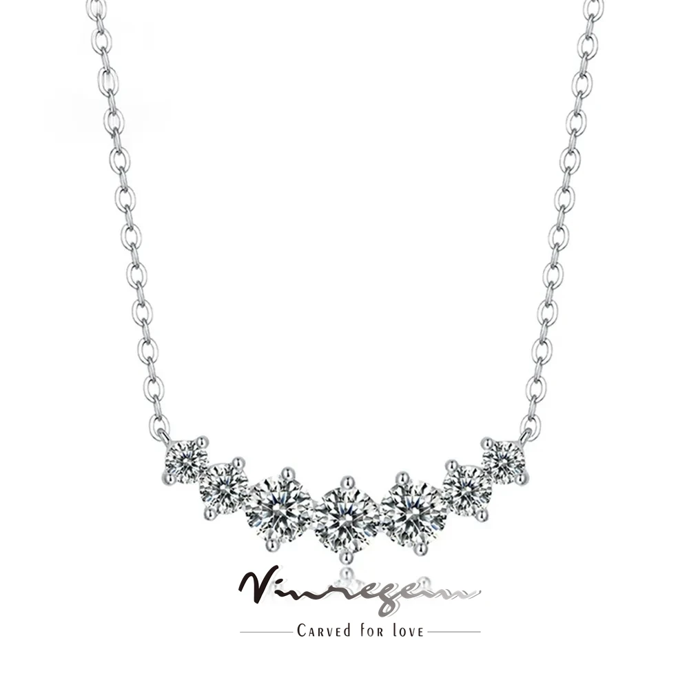 

Vinregem 18K позолоченный VVS1 1.23CT D 3EX бриллиант сверкающее ожерелье 925 Стерлинговое серебро ювелирные изделия