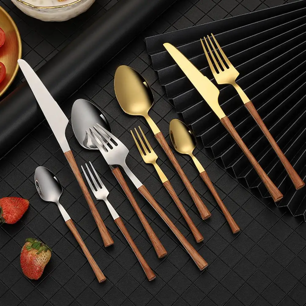 

Stainless Steel Convenient Anti-bending Steak Dinnerware Safe Western Flatware Sturdy Kitchen Gadget
