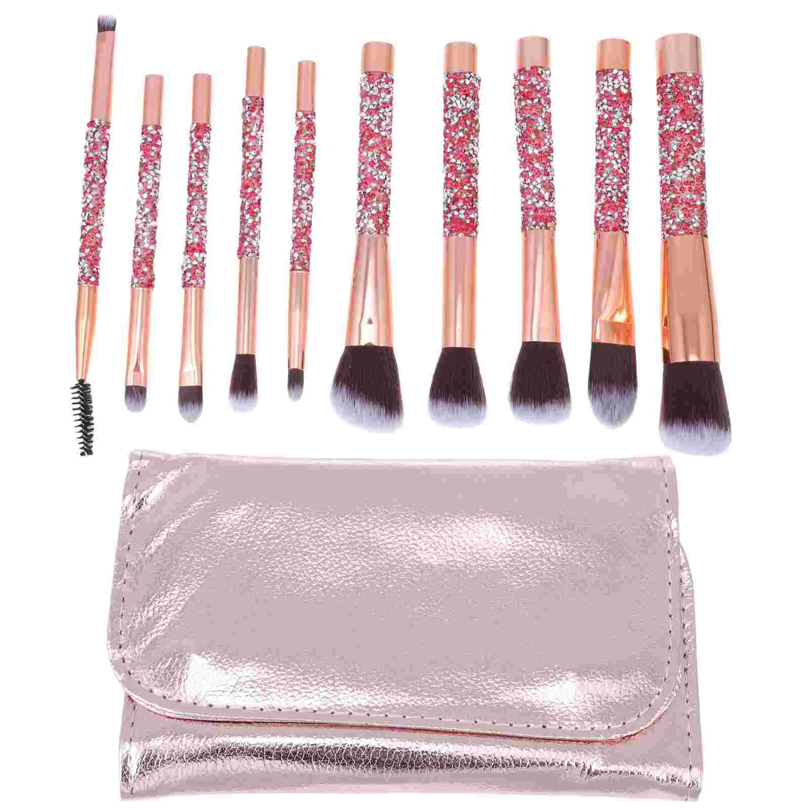 

Diamond Makeup Brush Portable Beauty Supply Brushes Artificial Fiber Rhinestone Miss Long Handle Supple Face