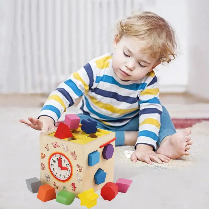 Сортировщик формы | Сортировочный куб Деревянные игрушки Монтессори для