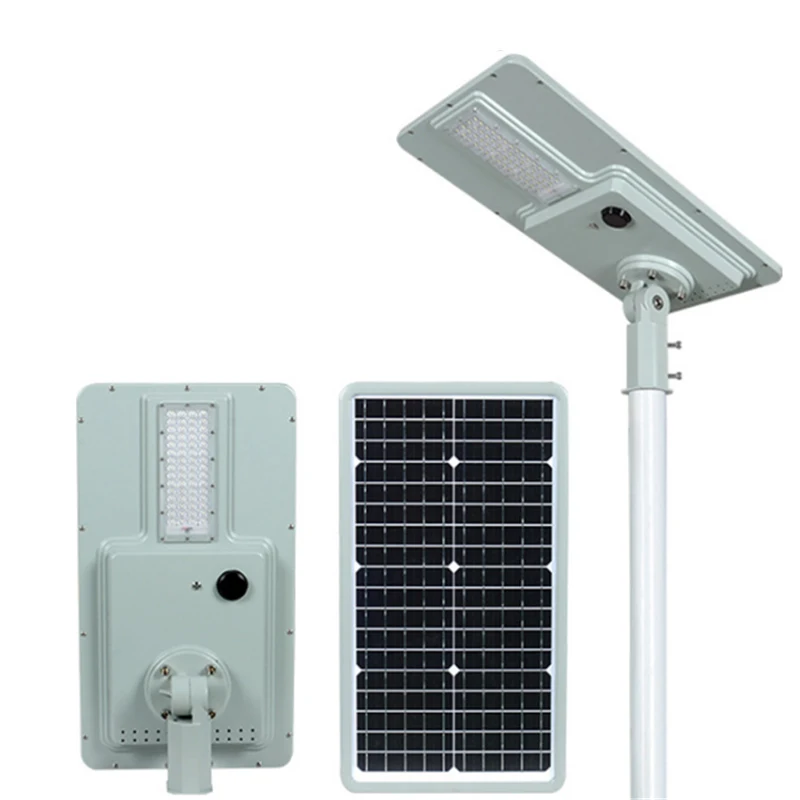 Enlarge 40W smart portable PIR motion sensor integrated all in one solar led street light lamp foreign trading and marketing co