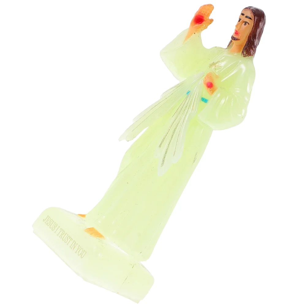 

Jesus Luminous Sculpture Statues Desktop Statue Religious Figurines Catholic Holy Standing Figurine Father Resin