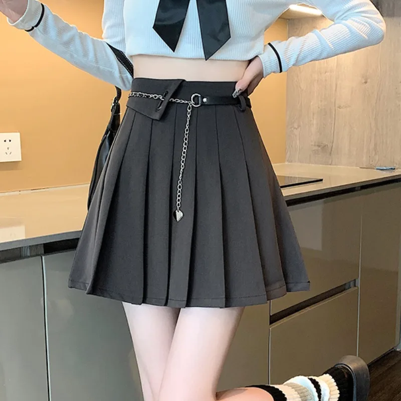 

Cute Pleated Skirts Women's Clothing New Slim A-line Short Skirts Girls Student High Waist mini Skirts 2023 jp761