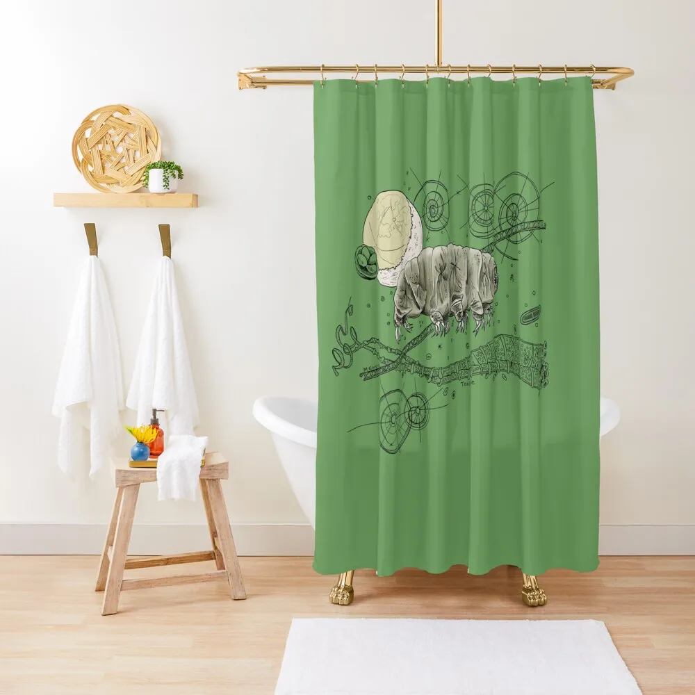 Традиционная душевая занавеска с рисунком Луны и каракули роскошная