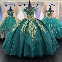 luxury sparkling ball gown quinceanera dresses 2022 off the shoulder sequined pageant gown long sweet 16 dress vestidos