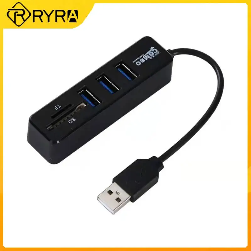 

3-портовый КОНЦЕНТРАТОР USB 2,0 RYRA, Разветвитель USB 2,0 + кардридер Mini 2 в 1, кардридер для SD TF Micro SD для ПК Windows XP/7/8 Vist