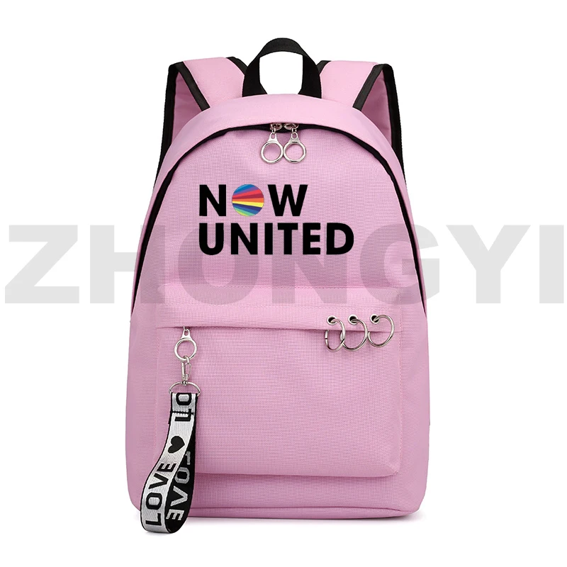 

Pink Now United Backpack United-Better Album Bookbag School Backpack for Teenage Girls NU Team Better Mochila Femenina Escolar