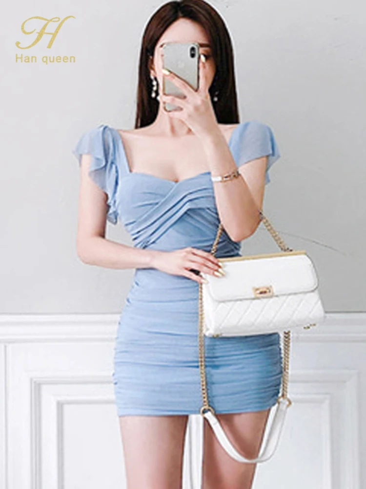 

Женское облегающее платье-карандаш H Han Queen, сексуальное Сетчатое платье-футляр для работы и вечеринки, летнее платье, бесплатная доставка