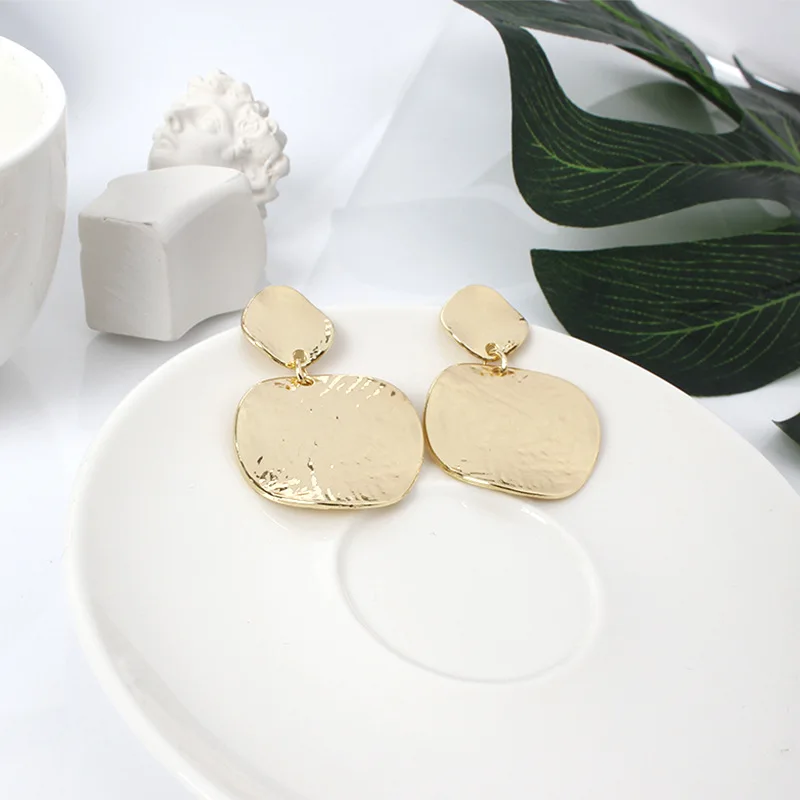 

Accessories New Alloy Sequins Earrings Hip Hop Pop Earrings Bump Face Stud Aesthetic Jewelry