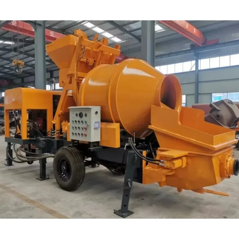 Горячая продажа Diesel Bomba Mezcladora De Concreto/мобильный бетоносмеситель с насосом для