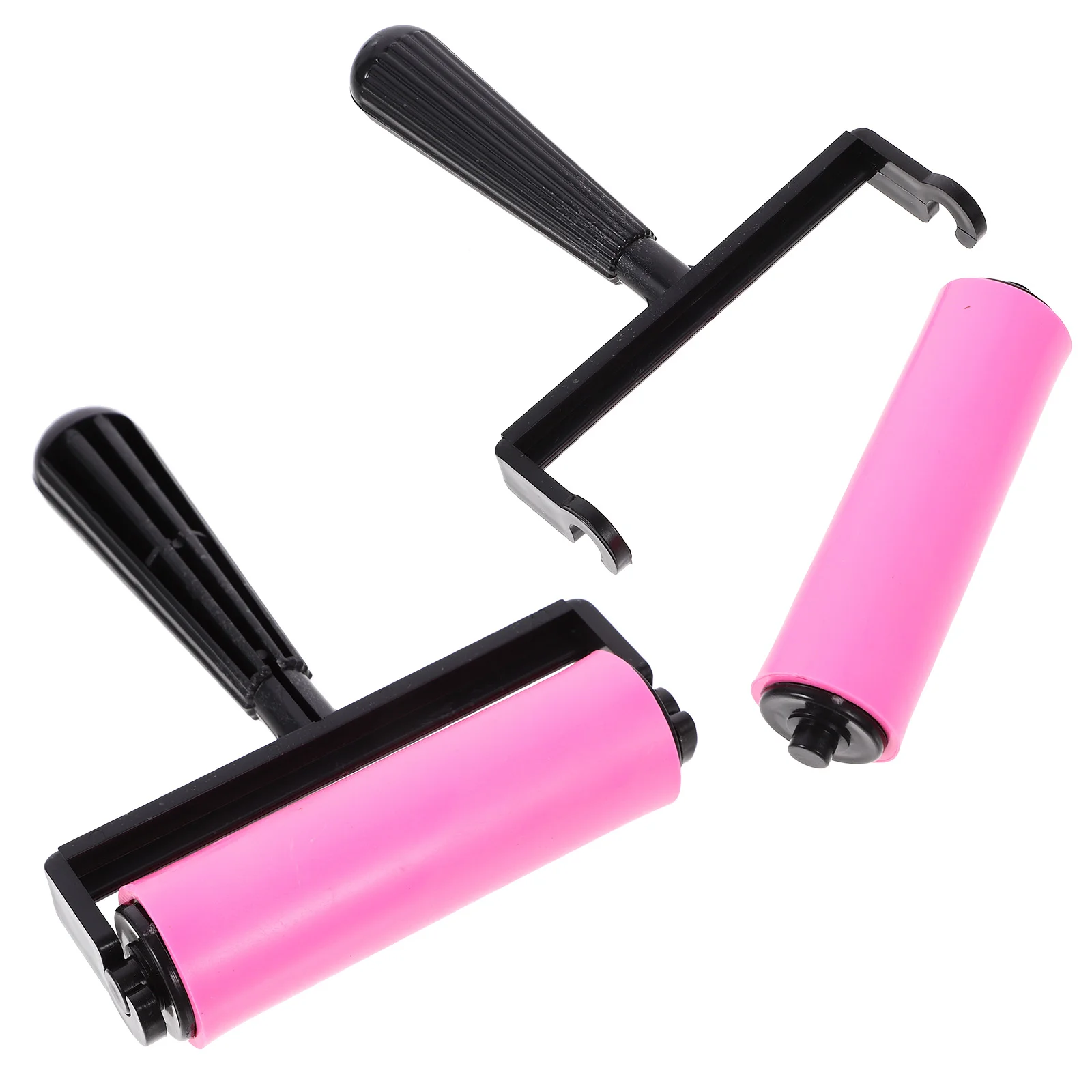 

2pcs Practical Printing Rollers Printmaking Rollers Diamonds Drawing Tools Portable Plastic Rollers