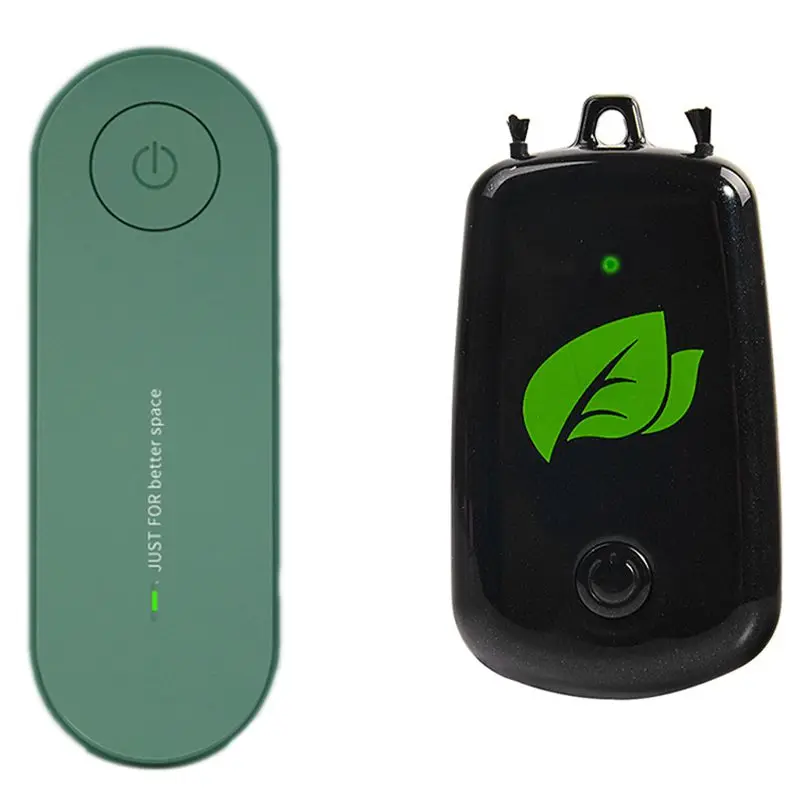 

1Pcs Plug In Air Purifier For Home Cleaner Us Plug & 1Pcs Hanging Neck Air Purifier, Usb Rechargeable