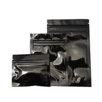 flat self seal zip lock mylar food packaging bags retail 100pcslot heat sealable glossy black aluminum foil packing pouches