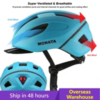 monata cycling helmet with rearlight men women met sports mountain road bike bicycle helmets casco safely cap capacete ciclismo